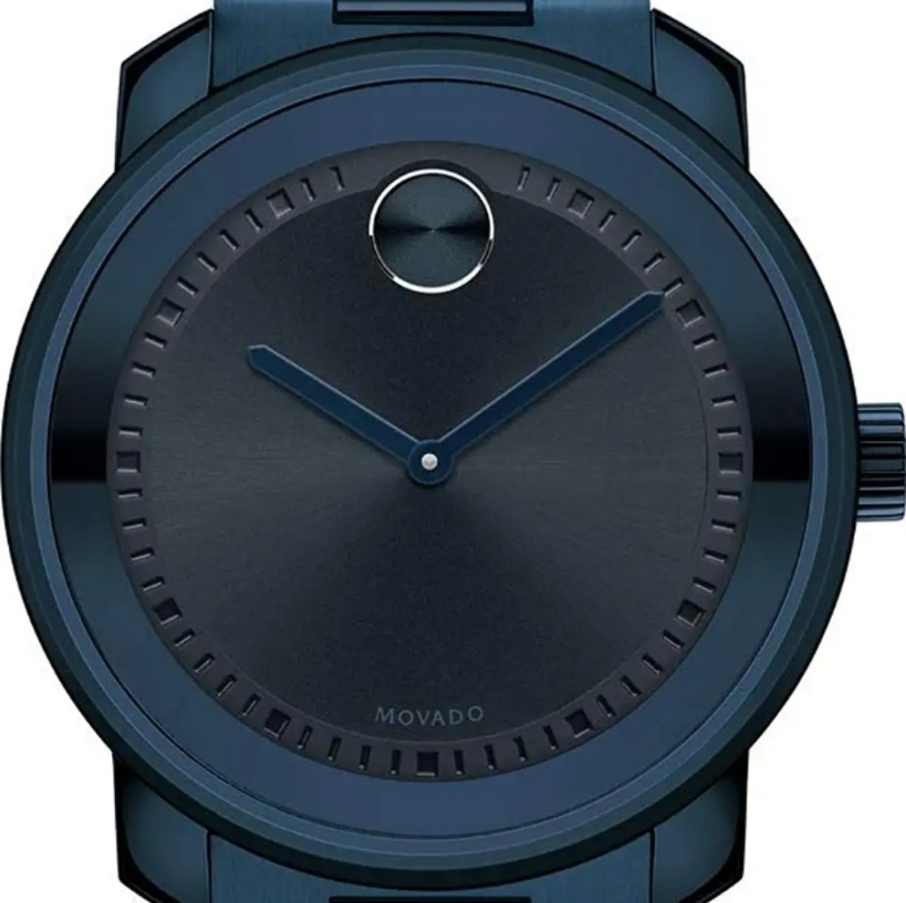 Movado Men's BOLD Metals Watch with a Printed Index Dial, Blue (Model 3600296)